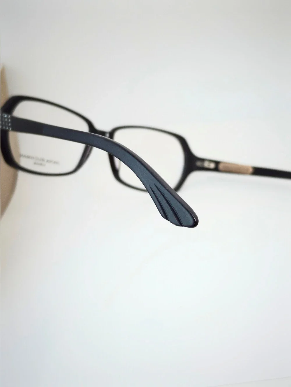 Dana Buchman Norma. Black Women's Eyeglass Frames - Rectangle Style. Crystals.